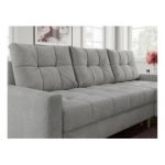 Narożnik COLIN L - uniwersalny - jasnoszary, struktura