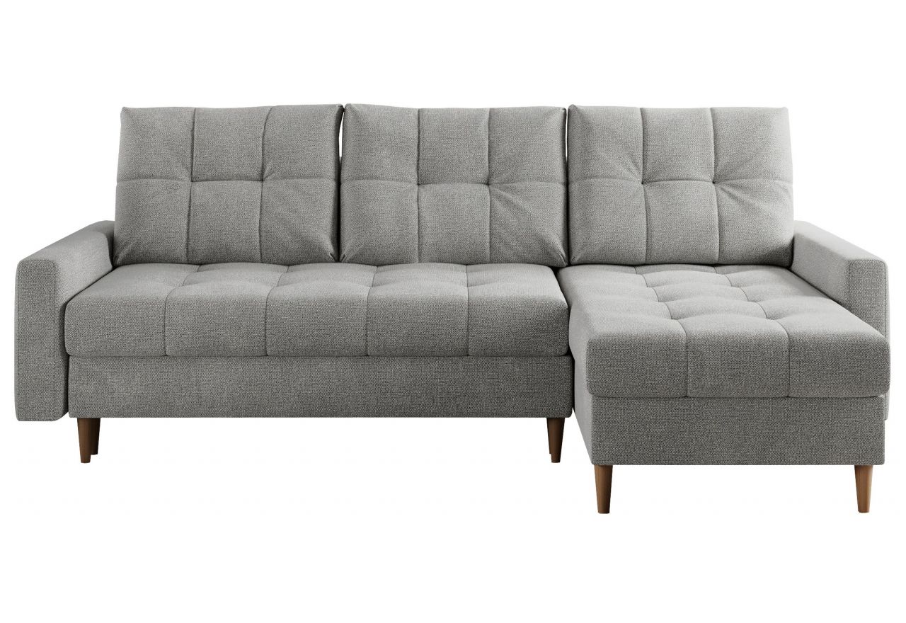 Narożnik COLIN L - uniwersalny - jasnoszary, struktura