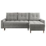 Narożnik COLIN L - uniwersalny - jasnoszary, struktura