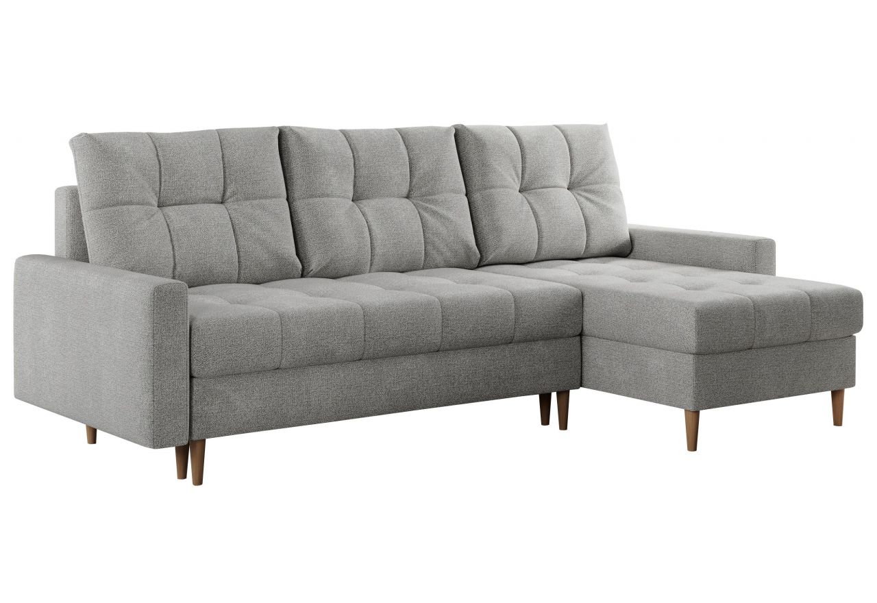 Narożnik COLIN L - uniwersalny - jasnoszary, struktura