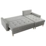 Narożnik COLIN L - uniwersalny - jasnoszary, struktura