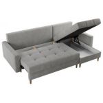 Narożnik COLIN L - uniwersalny - jasnoszary, struktura