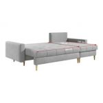 Narożnik ASTRA L - uniwersalny - jasnoszary, welwet