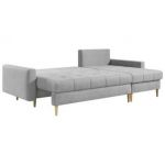 Narożnik ASTRA L - uniwersalny - jasnoszary, welwet