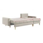 Narożnik ASTRA L - uniwersalny - beżowy, welwet