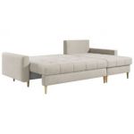 Narożnik ASTRA L - uniwersalny - beżowy, welwet