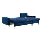 Narożnik ASTRA L - uniwersalny - ciemnoniebieski, welwet