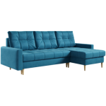 Narożnik ASTRA L - uniwersalny - niebieski, welwet