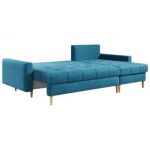 Narożnik ASTRA L - uniwersalny - niebieski, welwet