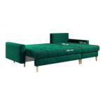 Narożnik ASTRA L - uniwersalny - ciemnozielony, welwet