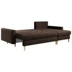 Narożnik ASTRA L - uniwersalny - brązowy, welwet