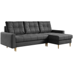 Narożnik ASTRA L - uniwersalny - szary, welwet