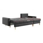 Narożnik ASTRA L - uniwersalny - szary, welwet