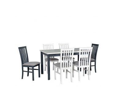 Luksusowy zestaw, komplet mebli do jadalni i salonu - stół MODUS 1 P + krzesła MONTU 1
