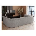 Narożnik COMODO U - uniwersalny - jasnoszary, sztruks