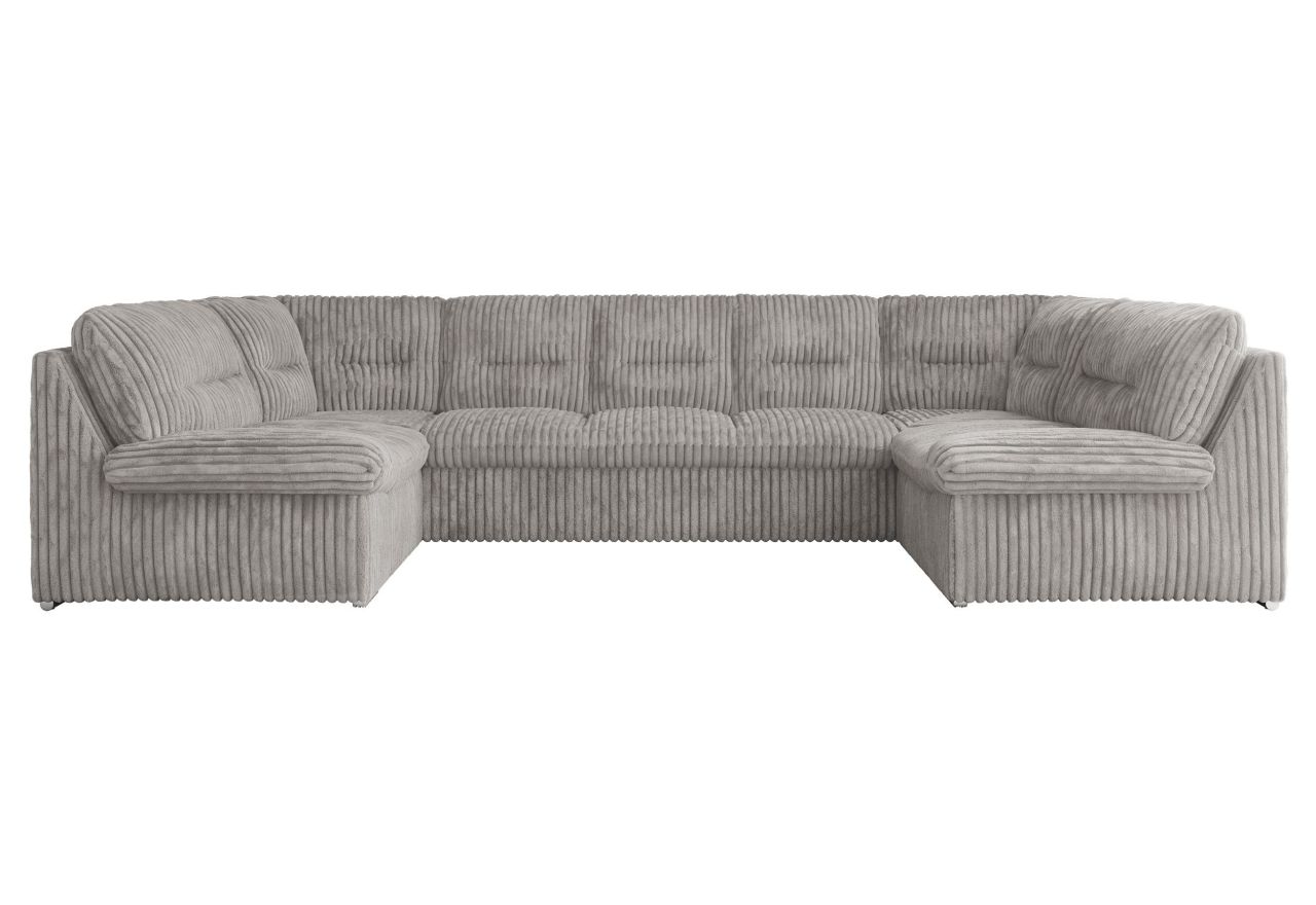 Narożnik COMODO U - uniwersalny - jasnoszary, sztruks