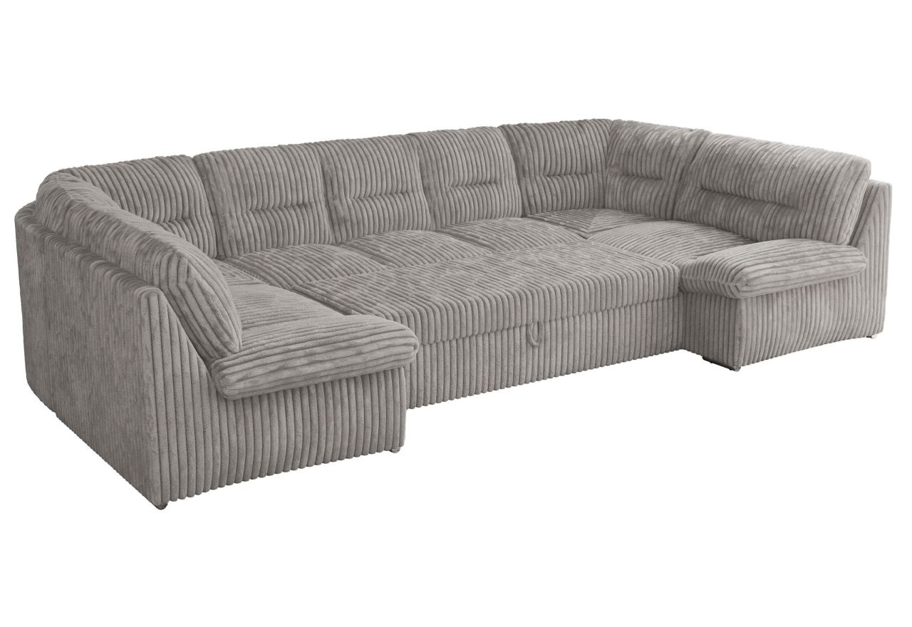 Narożnik COMODO U - uniwersalny - jasnoszary, sztruks