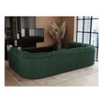 Narożnik COMODO U - uniwersalny - ciemnozielony, sztruks