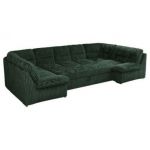 Narożnik COMODO U - uniwersalny - ciemnozielony, sztruks