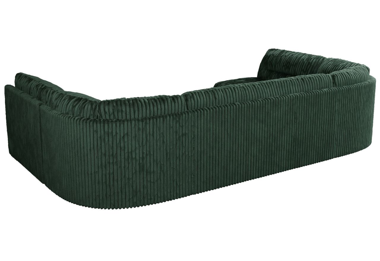 Narożnik COMODO U - uniwersalny - ciemnozielony, sztruks