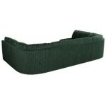 Narożnik COMODO U - uniwersalny - ciemnozielony, sztruks
