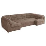 Narożnik COMODO U - uniwersalny - brązowy, sztruks