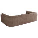 Narożnik COMODO U - uniwersalny - brązowy, sztruks