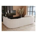 Narożnik COMODO U - uniwersalny - beżowy, sztruks