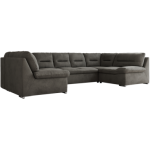 Narożnik COMODO U - uniwersalny - ciemnoszary, welwet