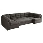 Narożnik COMODO U - uniwersalny - ciemnoszary, welwet