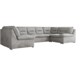 Narożnik COMODO U - uniwersalny - jasnoszary, welwet