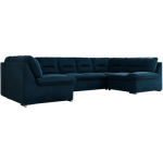 Narożnik COMODO U - uniwersalny - ciemnoniebieski, welwet