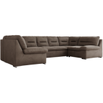 Narożnik COMODO U - uniwersalny - brązowy, welwet