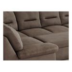 Narożnik COMODO U - uniwersalny - brązowy, welwet