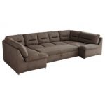 Narożnik COMODO U - uniwersalny - brązowy, welwet