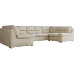 Narożnik COMODO U - uniwersalny - beżowy, welwet