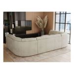 Narożnik COMODO U - uniwersalny - beżowy, welwet