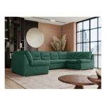 Narożnik COMODO U - uniwersalny - ciemnozielony, struktura