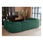 Narożnik COMODO U - uniwersalny - ciemnozielony, struktura