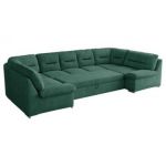 Narożnik COMODO U - uniwersalny - ciemnozielony, struktura