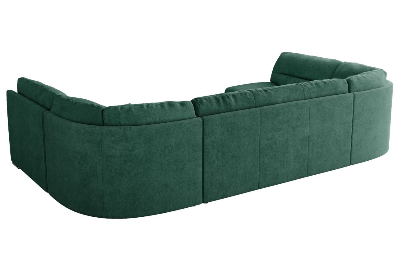 Narożnik COMODO U - uniwersalny - ciemnozielony, struktura