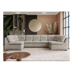 Narożnik COMODO U - uniwersalny - beżowy, struktura