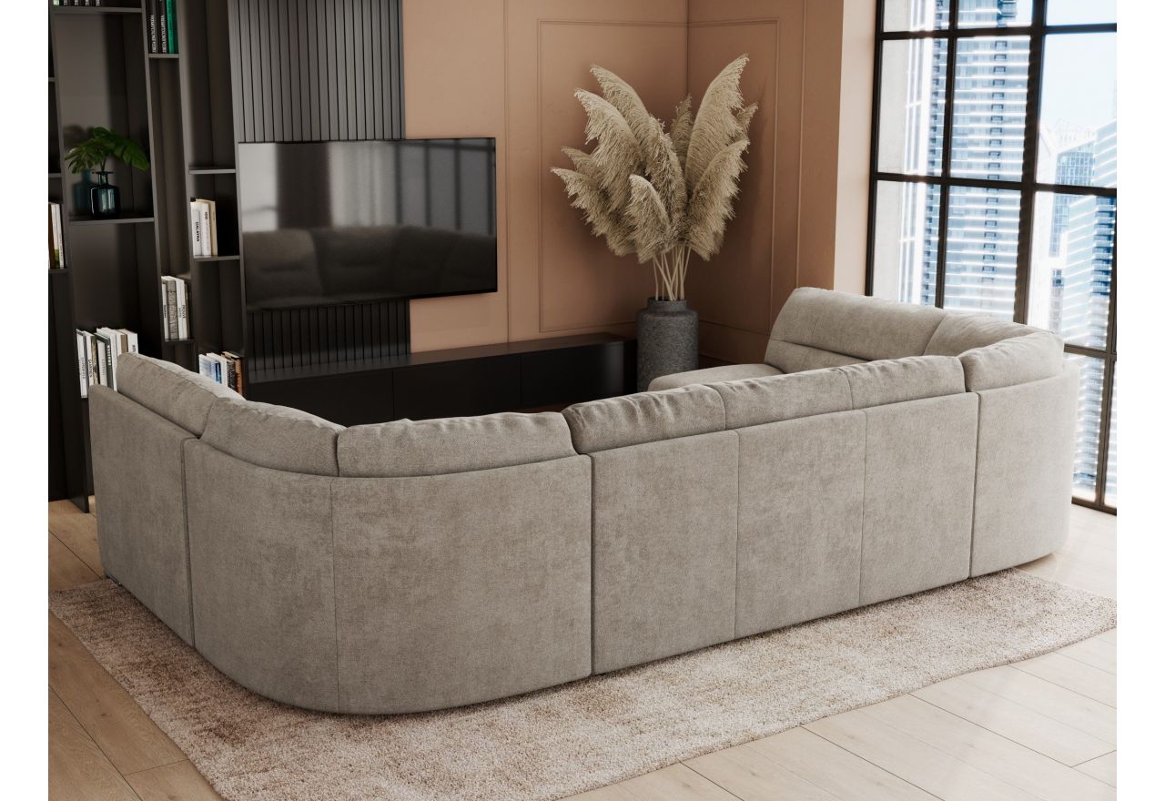 Narożnik COMODO U - uniwersalny - beżowy, struktura