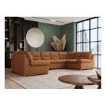 Narożnik COMODO U - uniwersalny - pomarańczowy, struktura