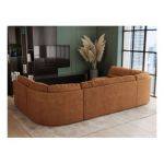 Narożnik COMODO U - uniwersalny - pomarańczowy, struktura