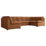 Narożnik COMODO U - uniwersalny - pomarańczowy, struktura