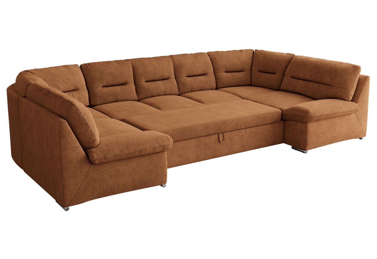 Narożnik COMODO U - uniwersalny - pomarańczowy, struktura