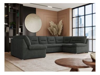 Narożnik COMODO U - uniwersalny - ciemnoszary, struktura