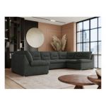 Narożnik COMODO U - uniwersalny - ciemnoszary, struktura