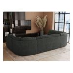 Narożnik COMODO U - uniwersalny - ciemnoszary, struktura